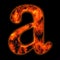 Red hot burning fire font in red and orange flames