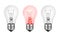 Red Hot Concept Idea - White and Red Lightbulb