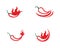 Red hot natural chili icon