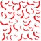 Red hot natural chili icon vector Illustration