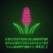 Red hot poker plant neon light icon