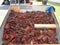 Red hot spicy crawfish fresh from the pot at Crawfish Boil festival