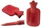 Red hot water bottle,with clipping path,Hot water bottle Is something that every woman should have. It is a