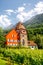 Red house in Liechtenstein