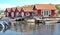 Red houses in fishing village Smogen, Sweden