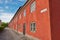 Red houses in the historical Fortress Kastellet in Copenhagen