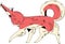 Red husky dog, red puppy husky, breed husky, illustration vector husky dog