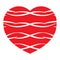 Red icon heart shape