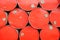 Red industrial drums background