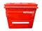 Red industrial recycling bin