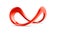 Red infinity sign on white background