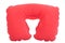 Red inflatable neck pillow