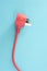 Red integrated electric cable and plug