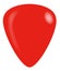 Red Isolated Guitar Plectrum