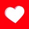 Red isometric hearts icon set, love symbol
