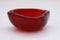 Red italian retro Murano bubbles glass ashtray