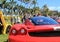 Red italian supercar tail lamps detail