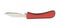 Red jackknife foldable pocket knife isolated