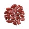 Red Jasper tumbled gemstones close up