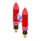 Red jetpack icon isometric vector. Fire jet