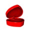 Red Jewelry Container In Shape Of Heart Vector