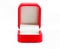 Red jewelry open box to putting ring