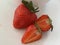 Red Juicy Strawberry on white background