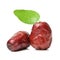 Red jujube and green leaves