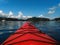 Red Kayak on the harbour.