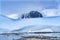 Red Kayaks Iceberg Snow Mountains Blue Glaciers Damoy Point Antarctica