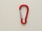 red keyring hook with copy space