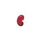 Red kidney or adzuki bean flat icon, vector illustration isolated on white background.