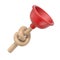 Red kitchen plunger knotted 3D