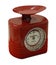 Red kitchen weighing scales