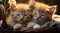 red kittens in a basket, charming beautiful baby cat breeds