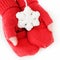 Red knitted gloves