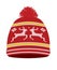 Red knitted winter hat