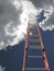 Red ladder with clouds