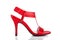 Red Ladies Dress shoe on White