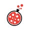 Red Ladybug Analysis Research Laboratory Symbol Isolated