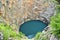 Red Lake Crveno Jezero in the crater of an extinct volcano, Croatia