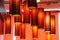 Red lamps background