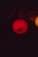 Red lantern balls glowing in the night
