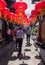 Red lanterns in ancient Chinese towns