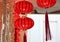 Red lanterns Chinese New Year festival in Chinatown art background