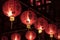 Red lanterns, oriental charm