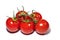 Red large tomatoes on a white background