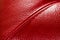 Red Leather with Diagonal Seam