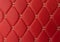 Red leather Mat with straight beige stitching soft leather for machine with textured pattern concept background business