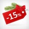 Red leather price christmas labels 15 percent sale off